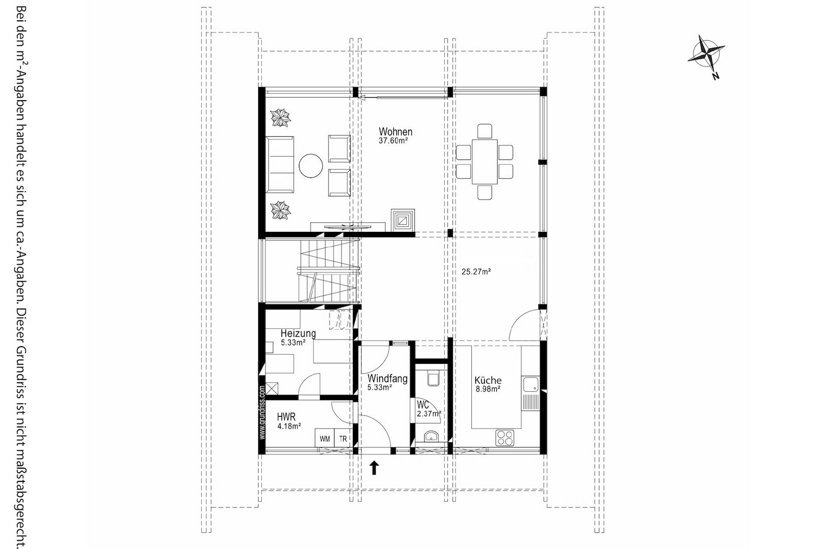Grundriss Rückgebäude Erdgeschoss