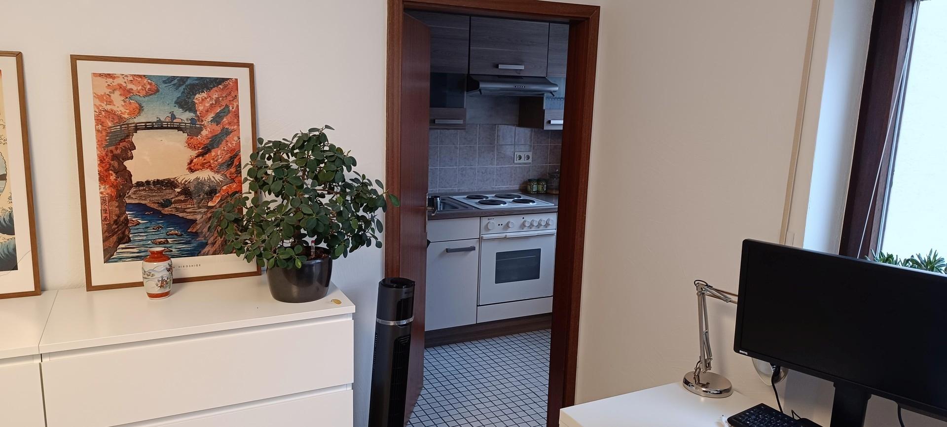Küche-Blick vom Wohnzimmer