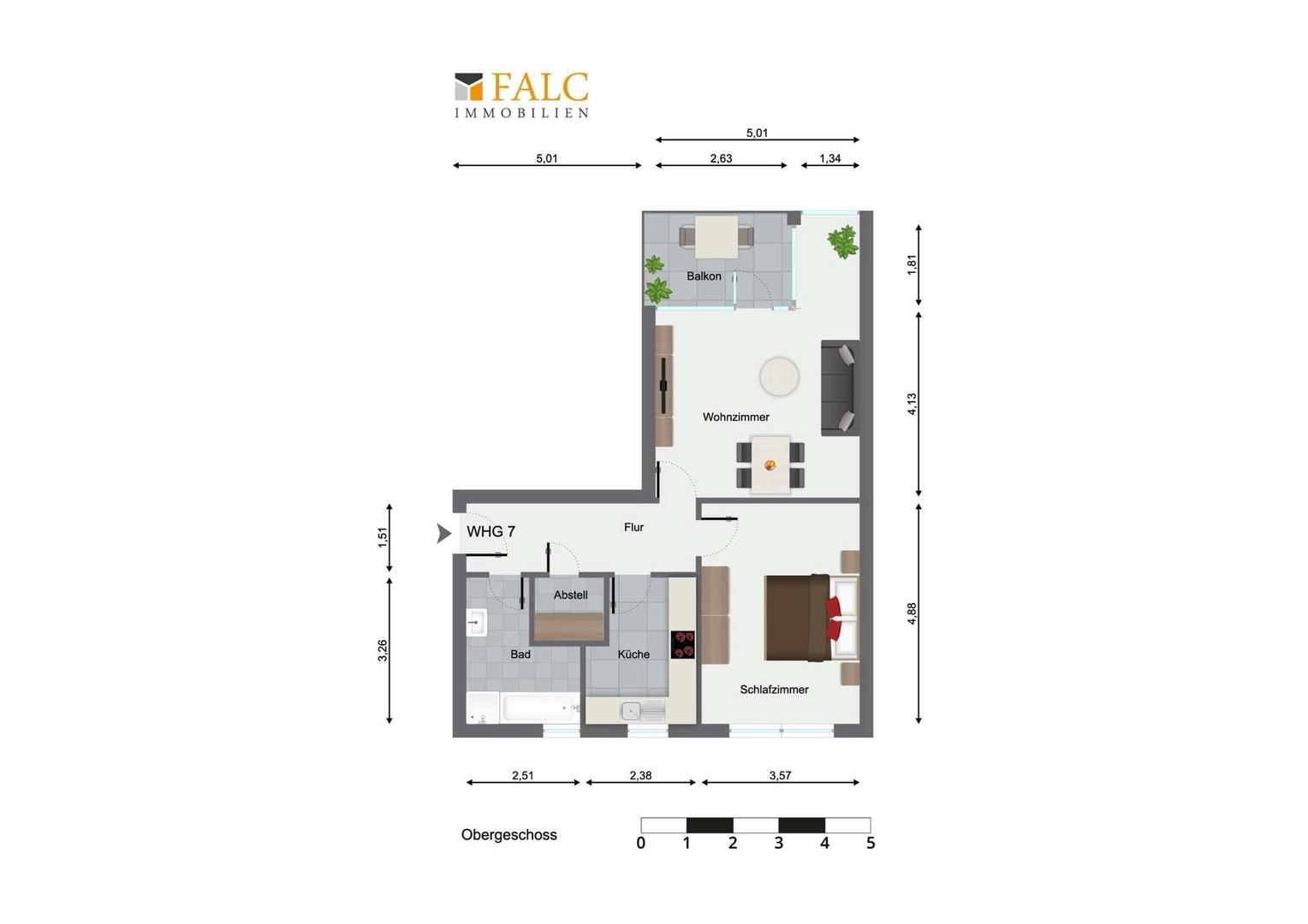Grundriss OG WHG Nr. 7