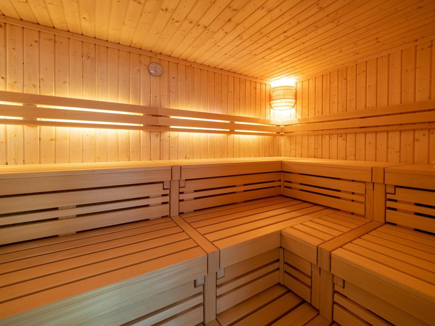 großzügige Sauna