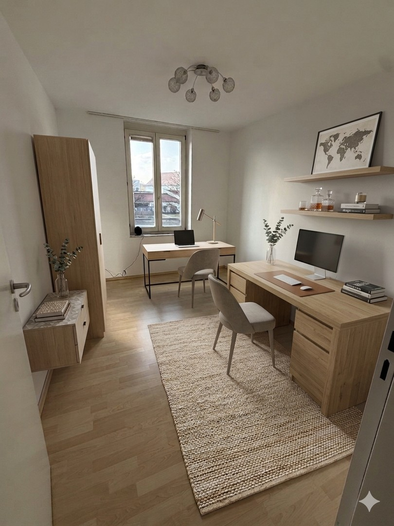 Arbeitszimmer visualisiert