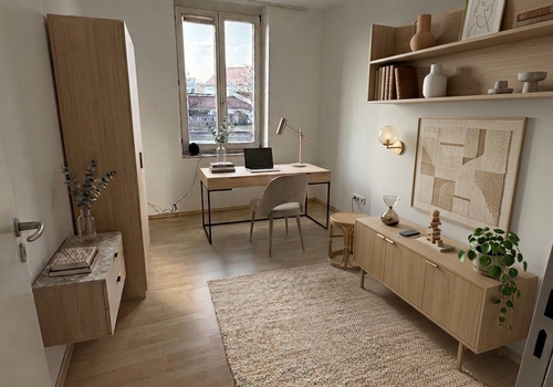 Arbeitszimmer visualisiert