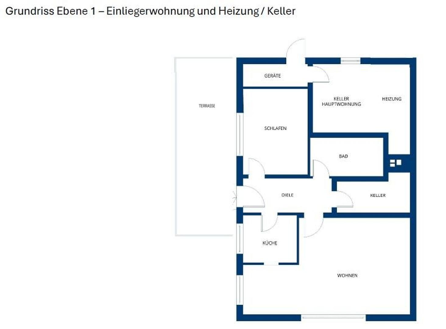 Grundriss Ebene 1 - Einliegerw