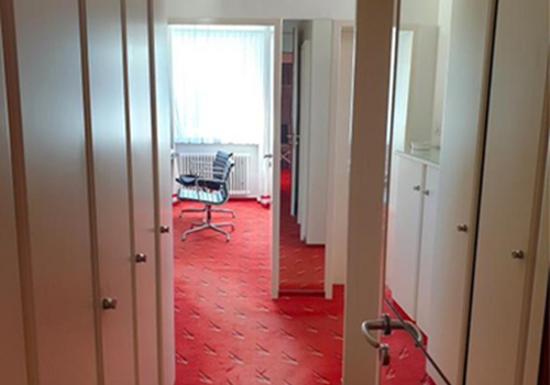 Flur zu den Büros