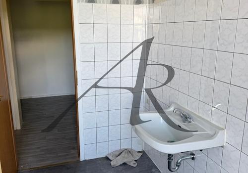 Tageslichtbad mit Dusche und Balkonzugang