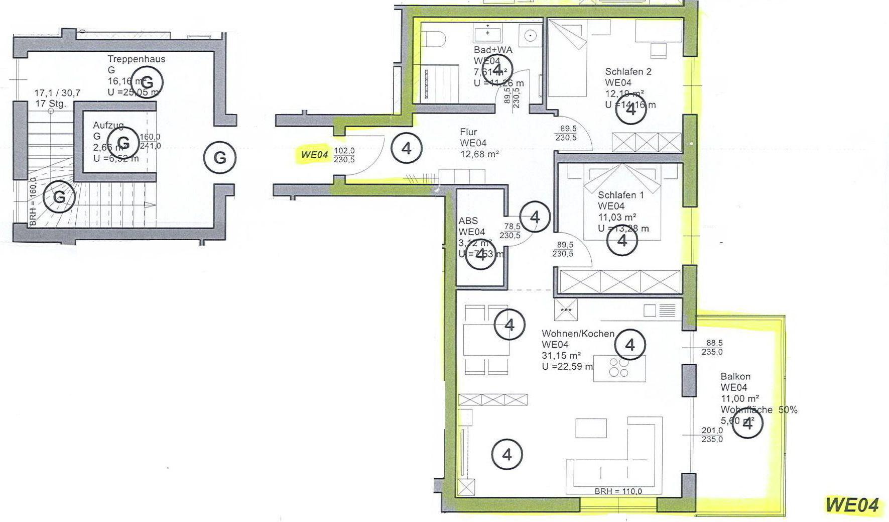Grundriss WE4
