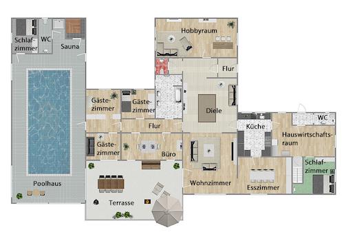 Grundriss (nicht maßstabsgetreu)