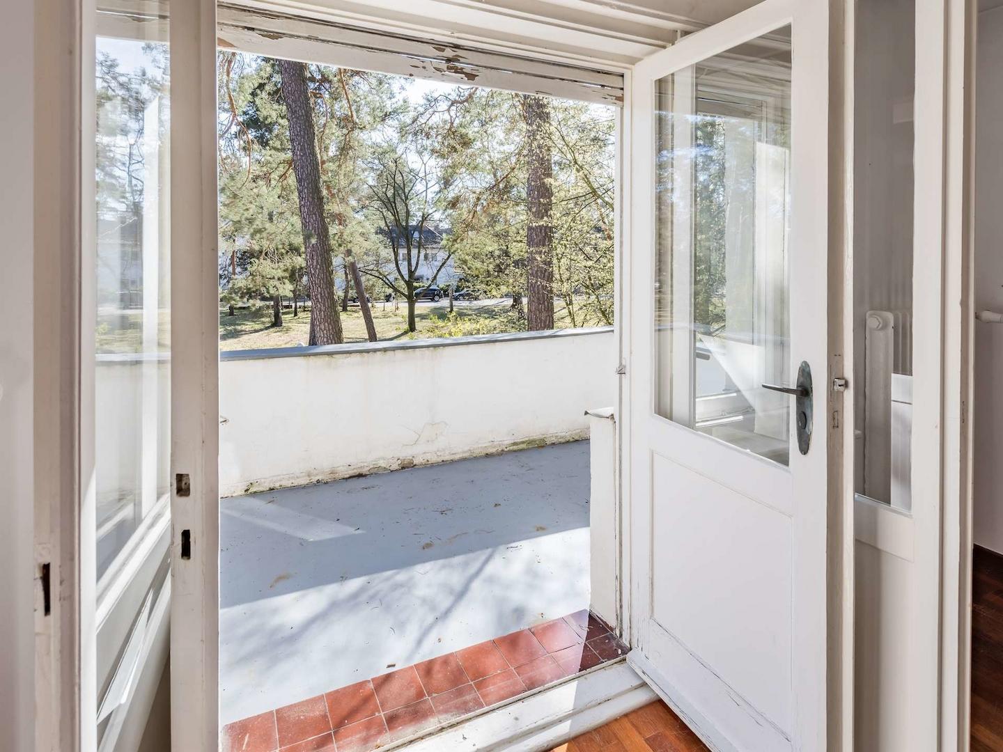 Balkon zum Thielpark