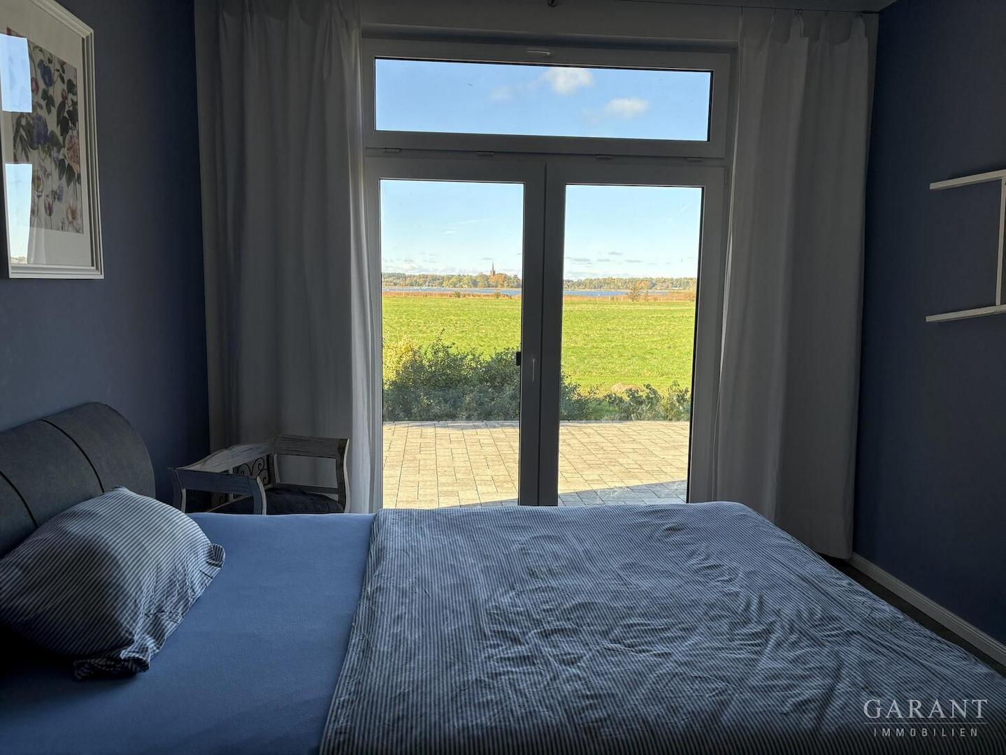 Schlafzimmer mit Ausblick