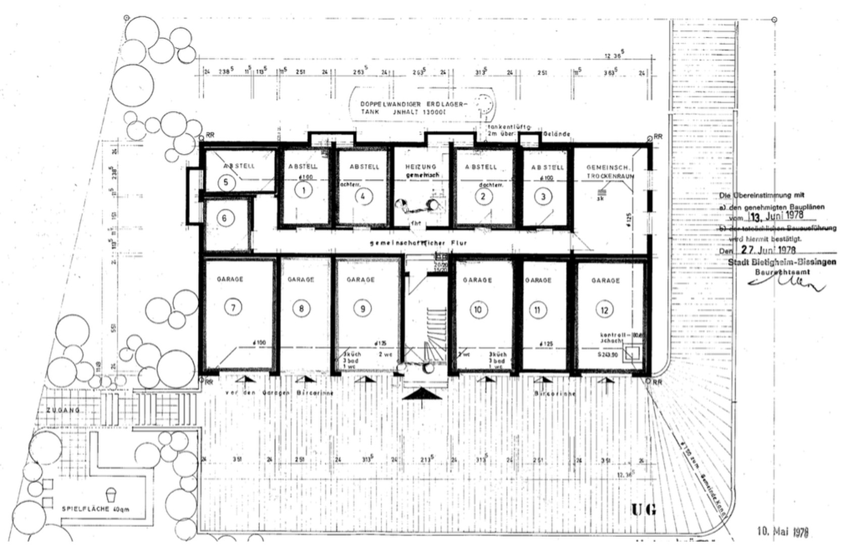 UG: Abstell 4 und Garage 10