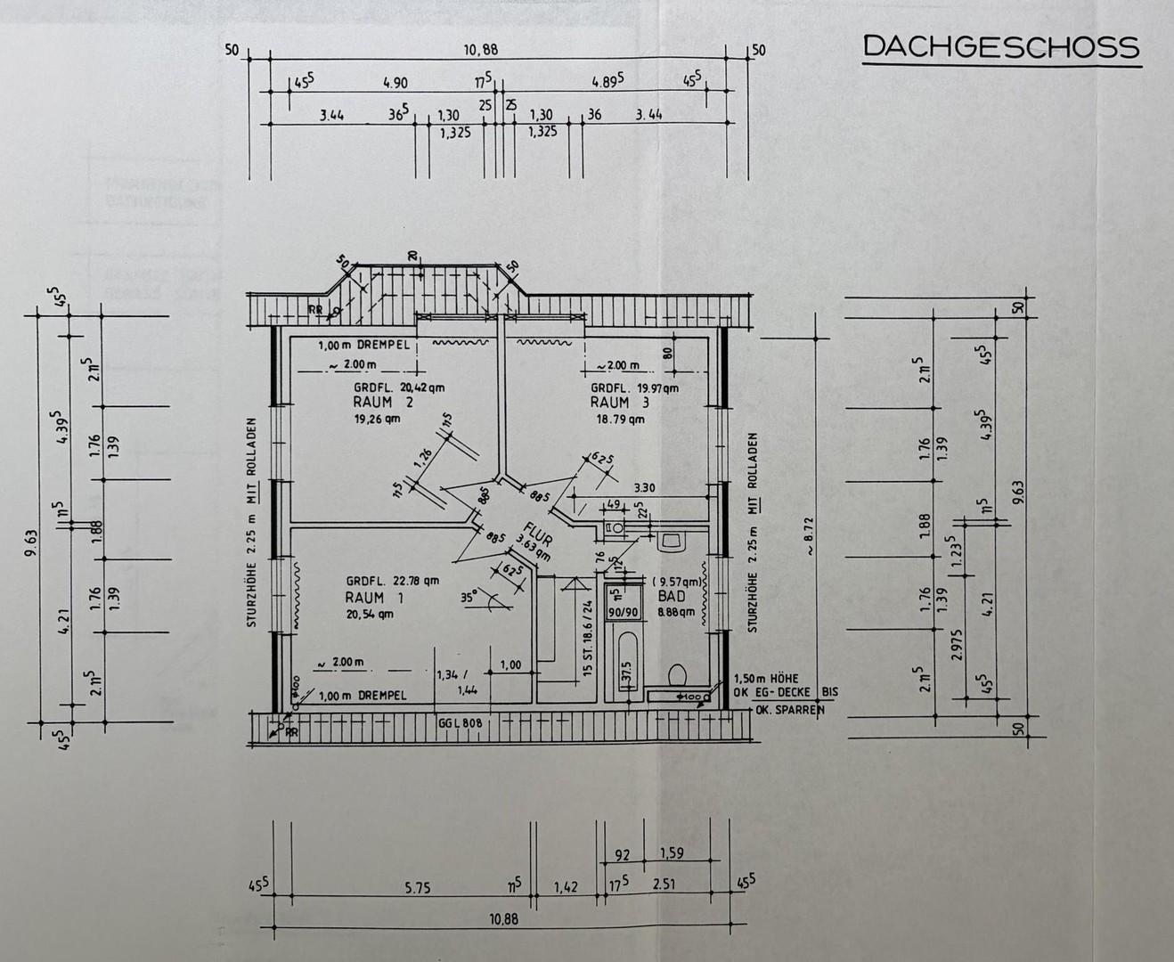 Dachgeschoß Grundriss