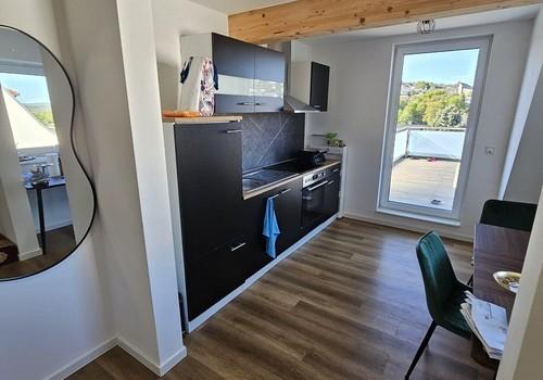 Küche zur Dachterrasse