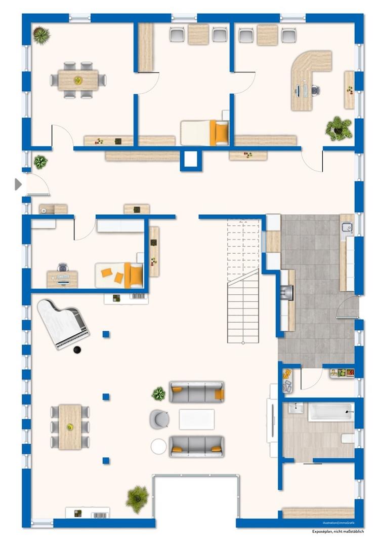 Grundriss Erdgeschoss Haupthaus