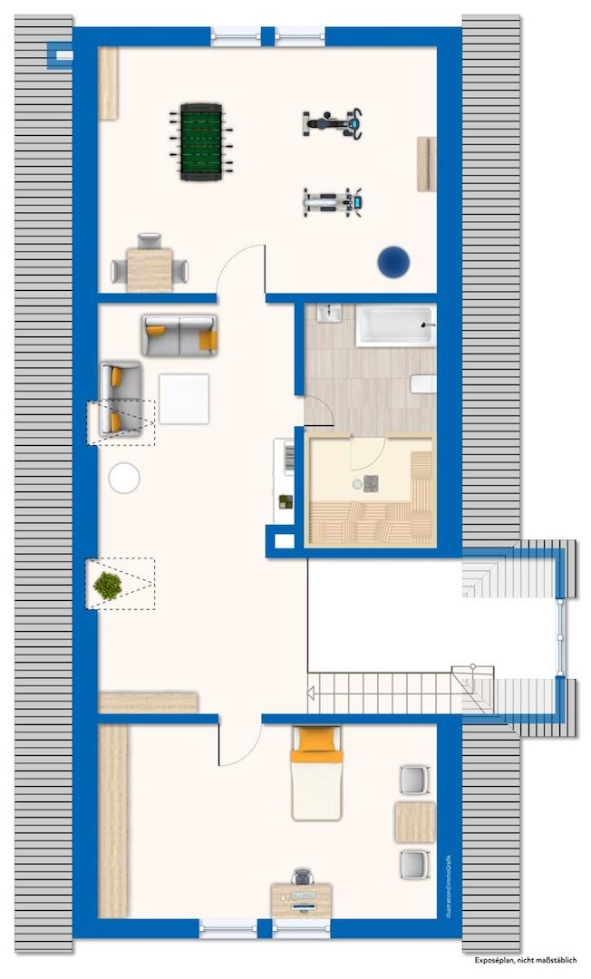 Grundriss Dachgeschoss Haus 2
