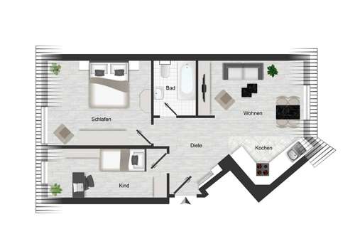Grundriss, WE 14