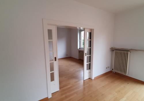 Wohnzimmer, Blick ins Esszimme