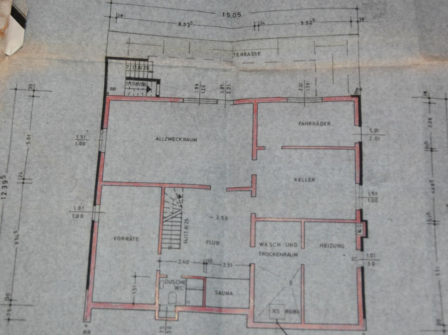 Grundriss UG ohne Trockenbau