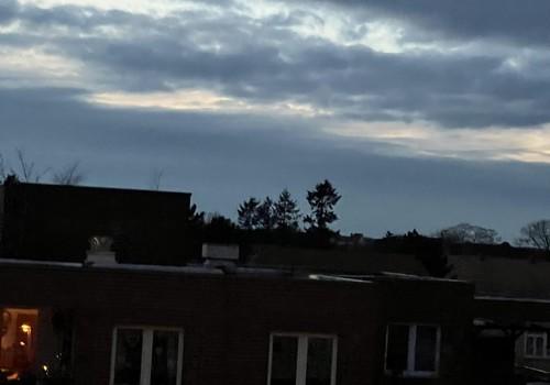 Foto vom Balkon aus, abends 