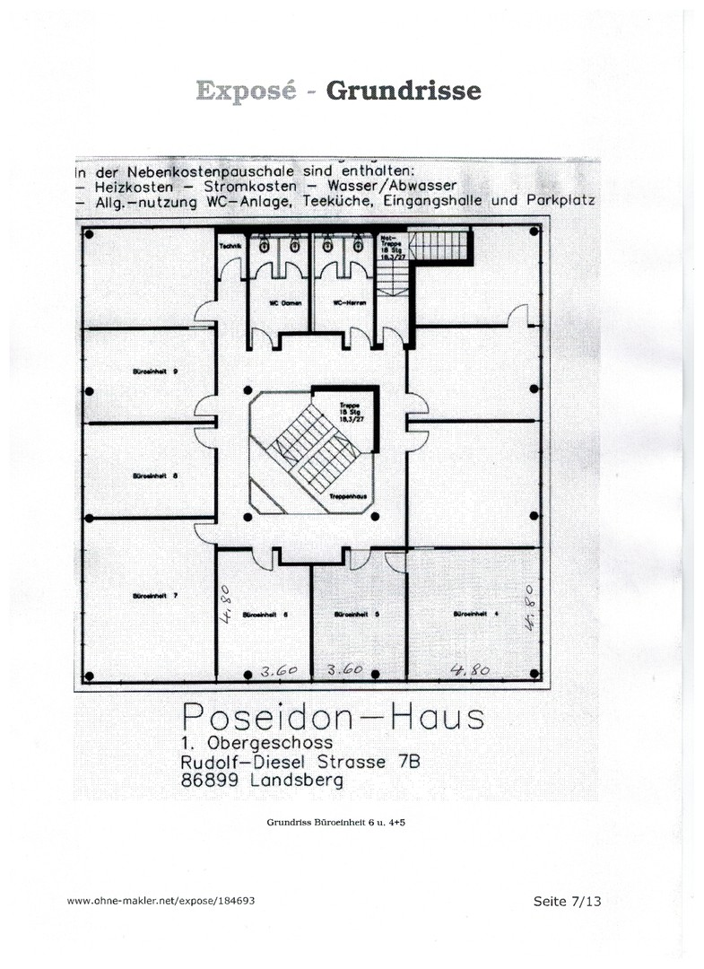 Grundriss Büro # 10 / OG