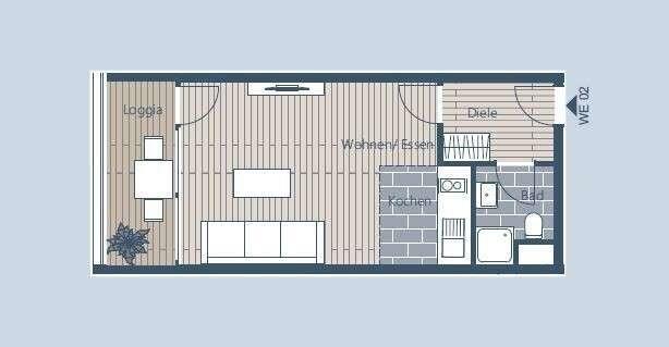Grundriss WE 2
