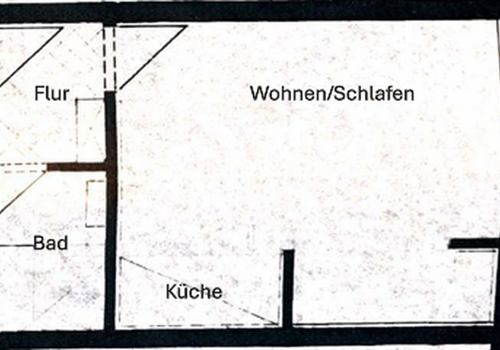 Zeichnung 1 Zi. Wg.
