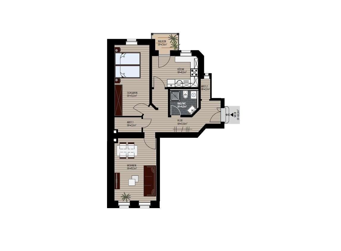 Grundriss WE01