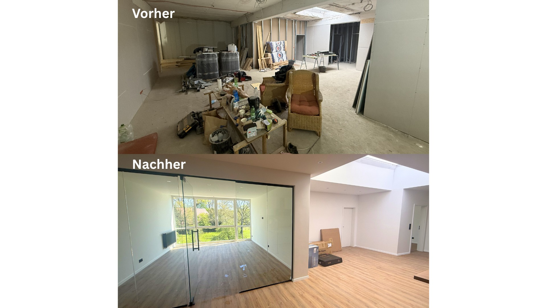 Büro 1 vorher/nachher