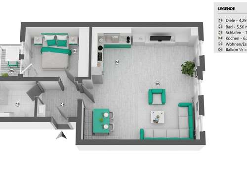 Grundriss WE 5