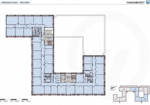 Grundriss 4 Obergeschoss MB C4 - C7