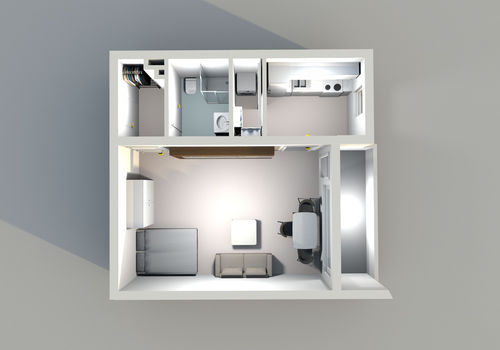 3D Visualisierung Oben