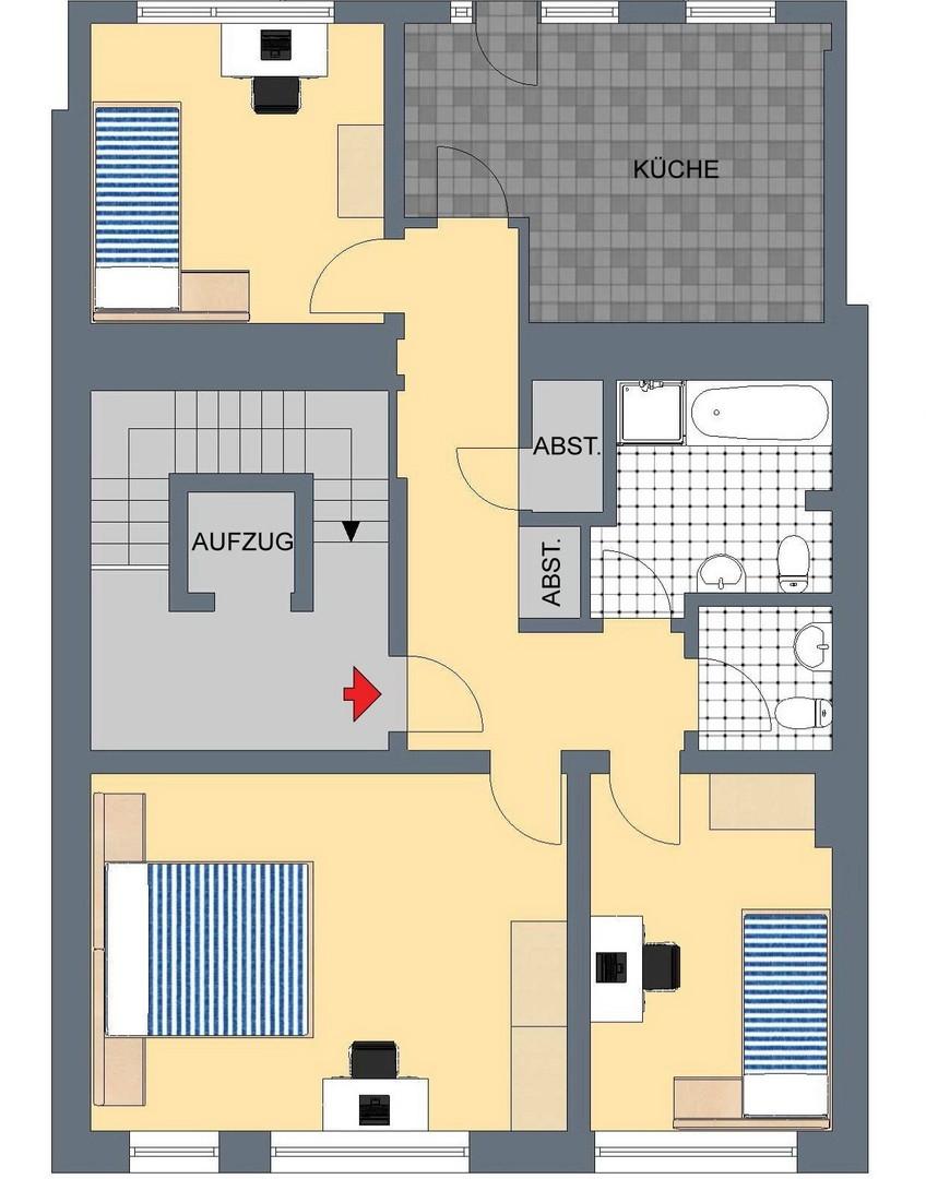 Plan Wohnz. aktuell ohne Wand