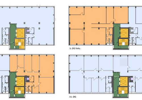Grundriss 2,5,7,11 OG