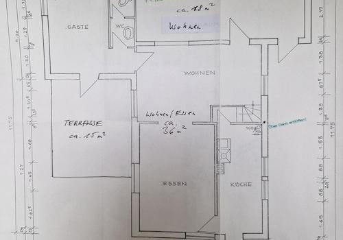 Grundriss EG mit Bemaßung