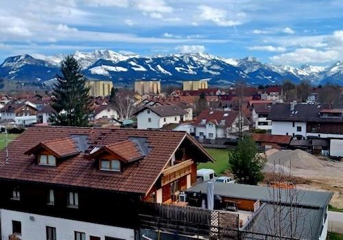 Blick auf die Allgäuer Alpen