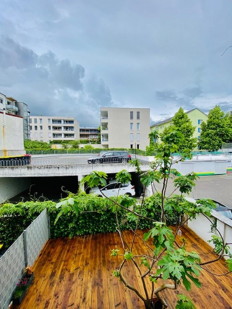 Blick v. Balkon Whg obendrüber