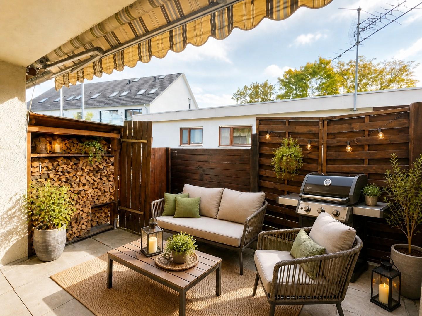 Terrasse Visuell möbliert