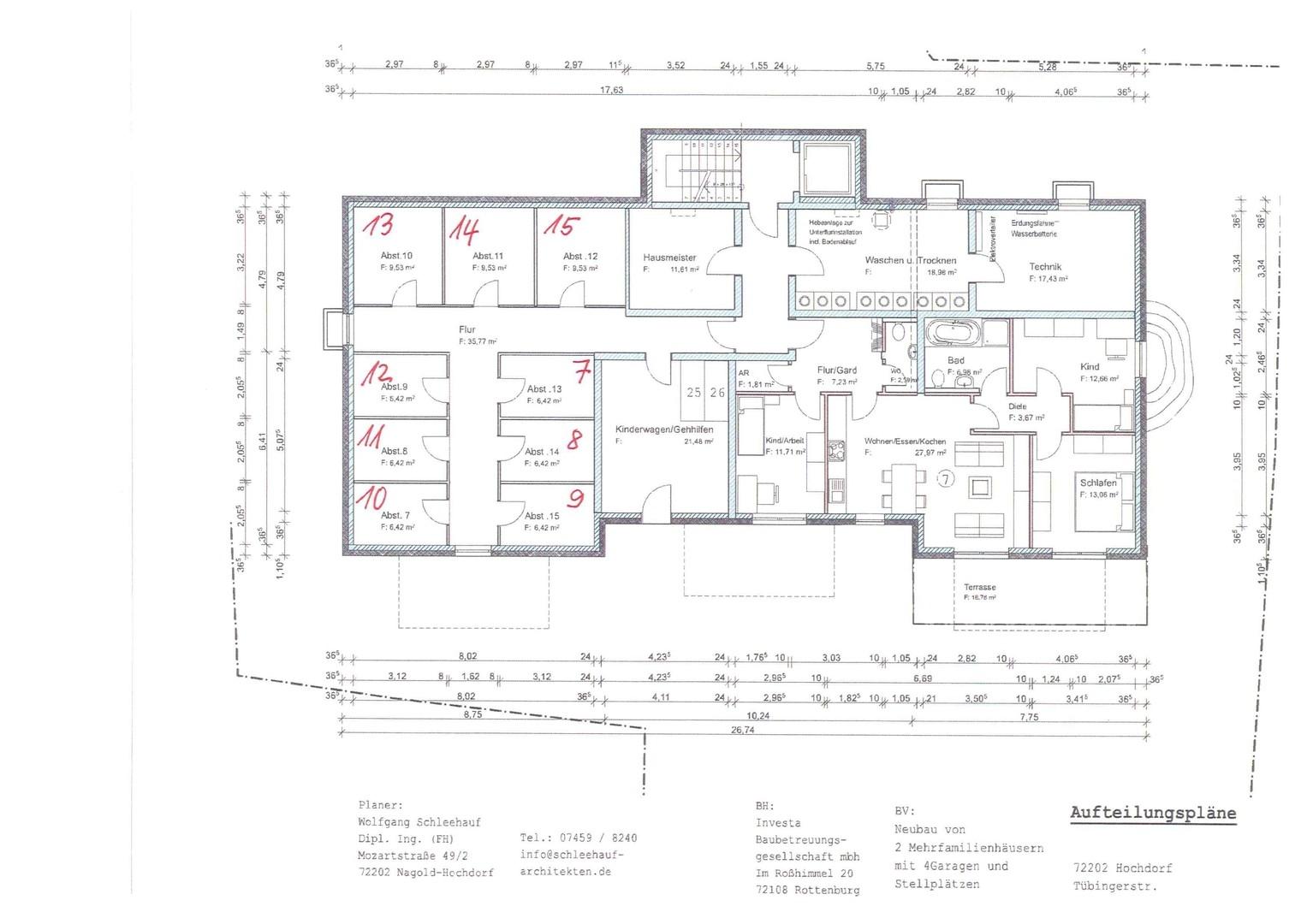 Grundriss Keller Nr. 015