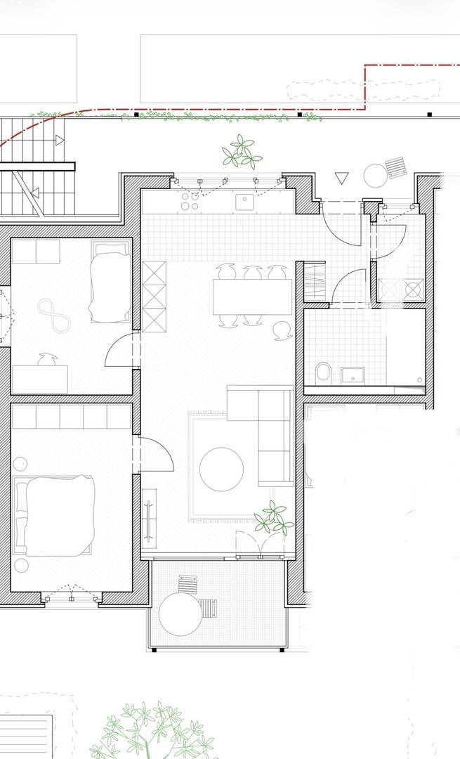 Grundriss 3-Zimmer-Wohnung