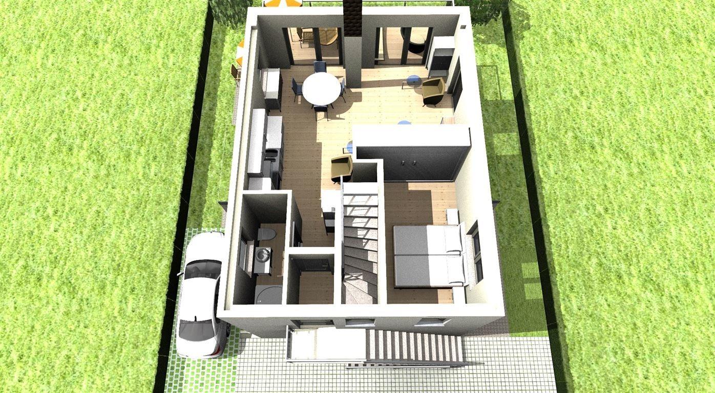 3D-Grundriss Obergeschoß von Norden