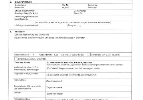Baubeschreibung Seite 1