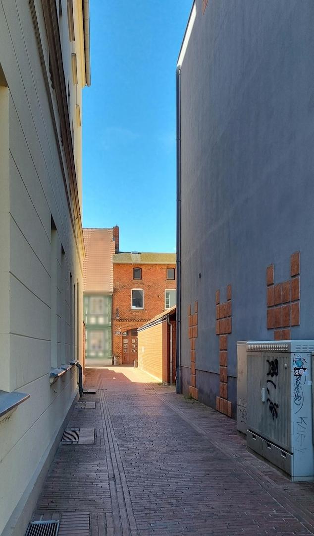 Blick vom Markt zum Haus