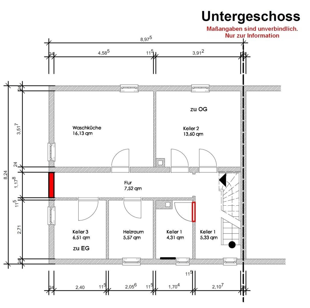 Grundriss Untergeschoss