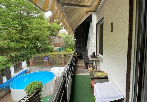 Pool - Blick von Balkon oben