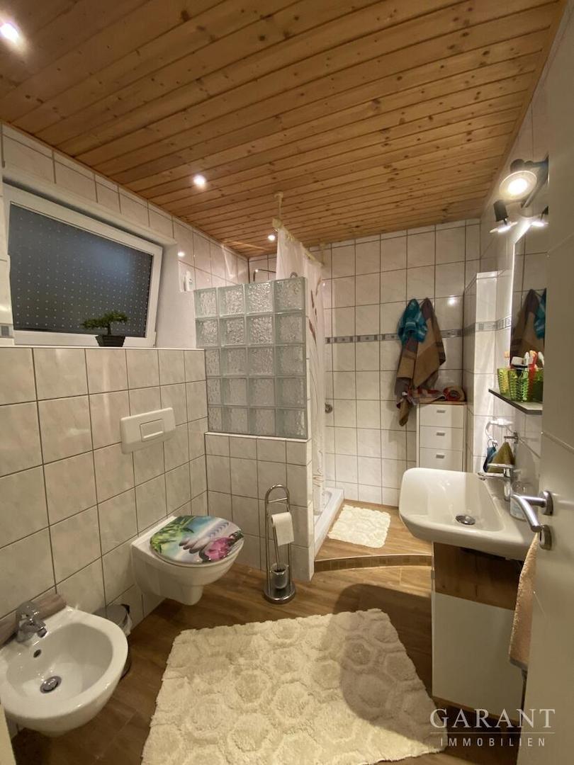 Dusche in einer Ferienwohnung