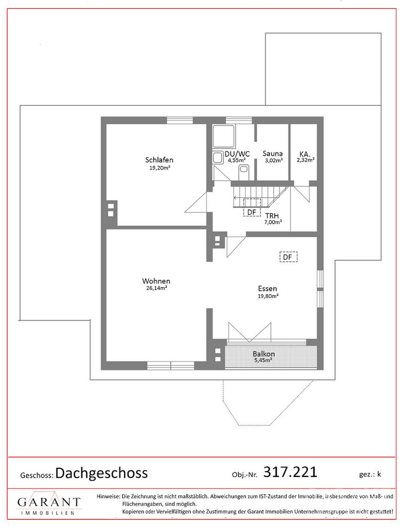 Grundriss Dachgeschoss