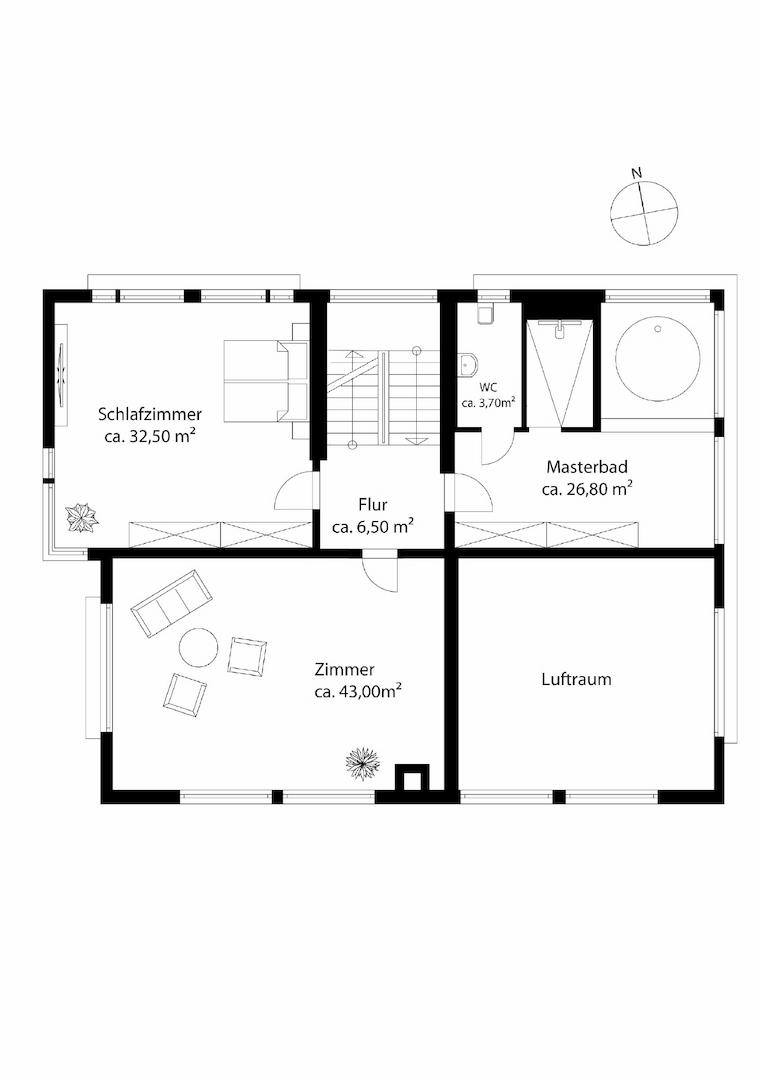 Grundriss Obergeschoss Variante