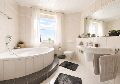Bad mit Wanne und Dusche