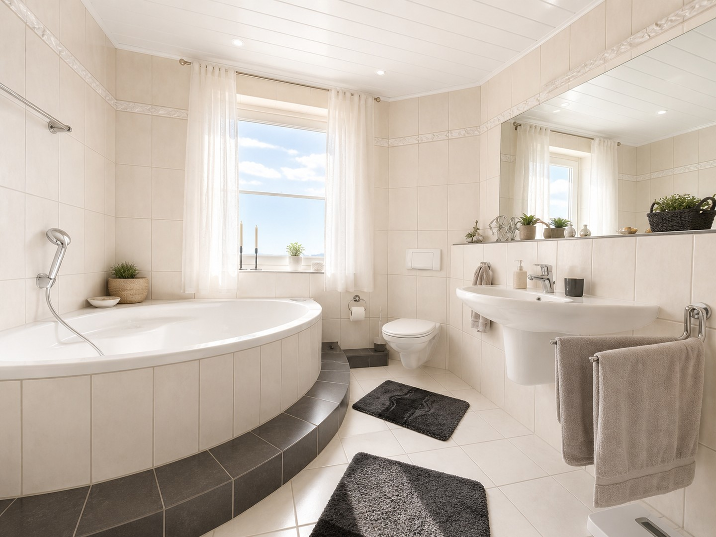 Bad mit Wanne und Dusche