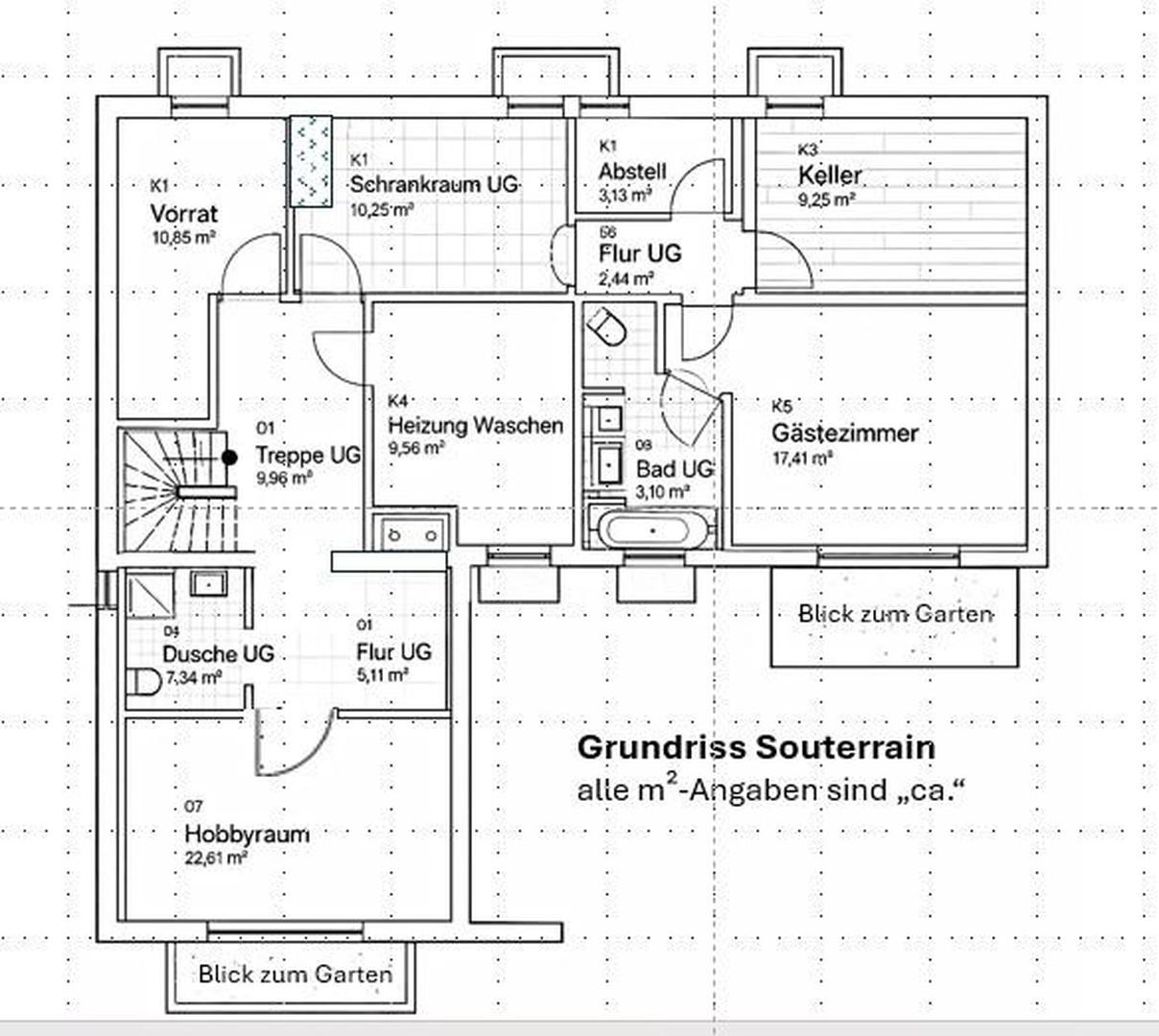 Grundriss Souterrain