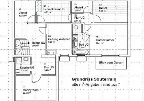 Grundriss Souterrain